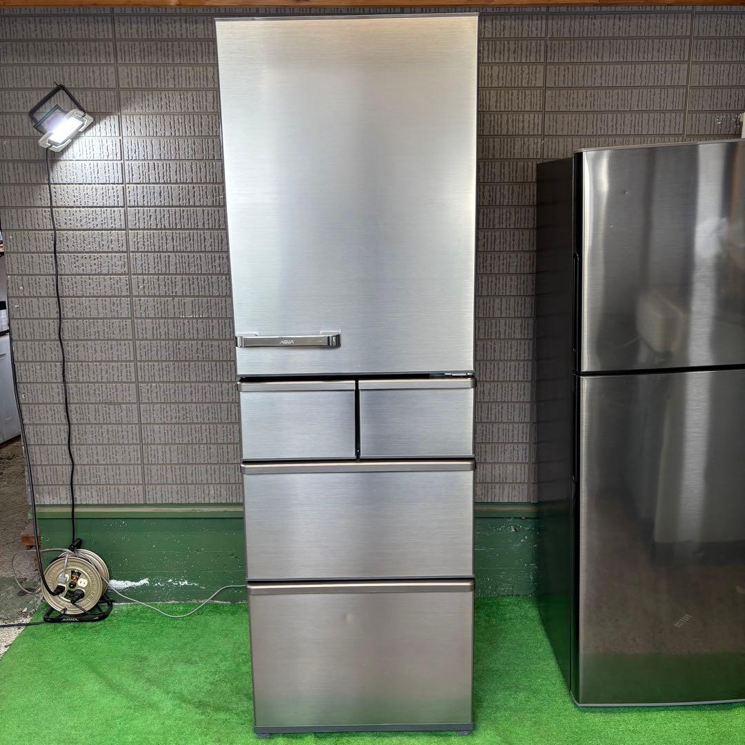 AQUA 415L 冷蔵庫 大容量 高機能モデル おしゃれ【地域限定配送無料】