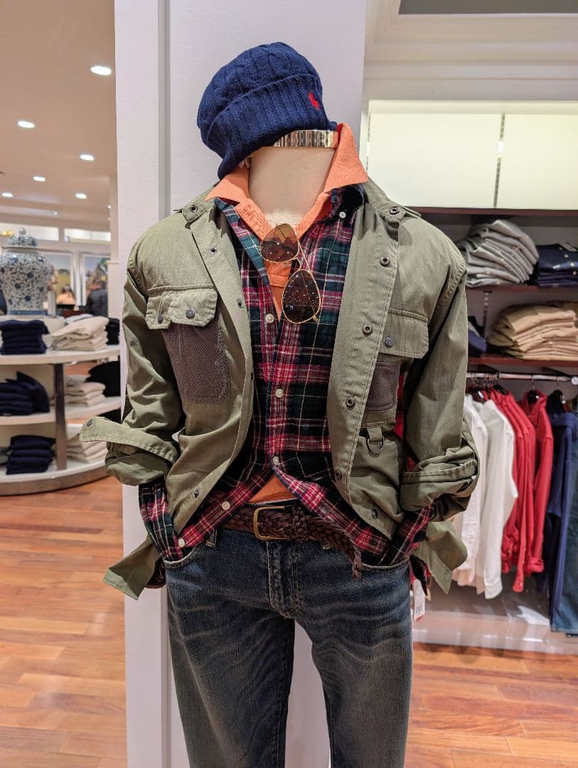 【新品】ポロラルフローレン★レザーメッシュベルト★茶★34