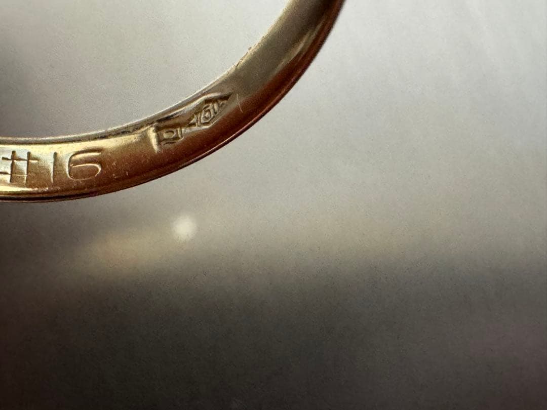 あ*ん様 K18 シンプルリング 16号　2g新品未使用K18刻印 造幣局検定刻