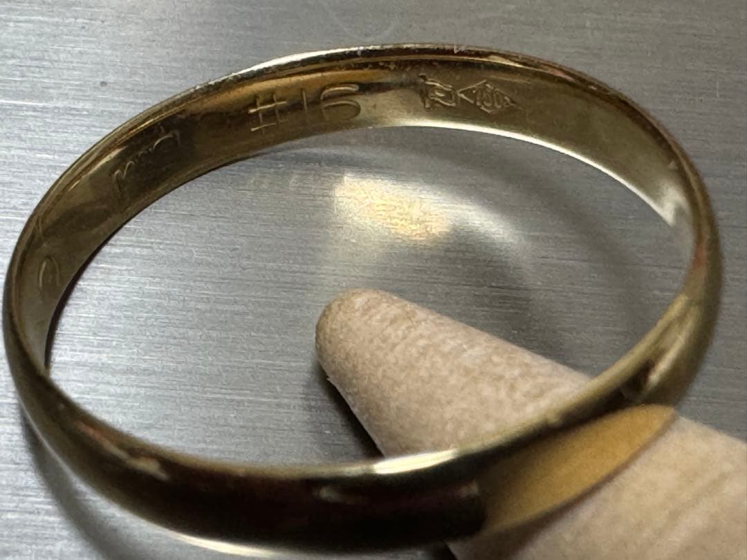 あ*ん様 K18 シンプルリング 16号　2g新品未使用K18刻印 造幣局検定刻