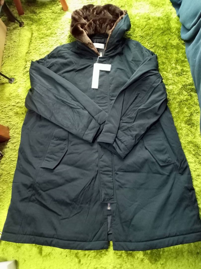 konbu0708ギャルリーヴィー新品未使用　ボアフード付コートサイズ36
