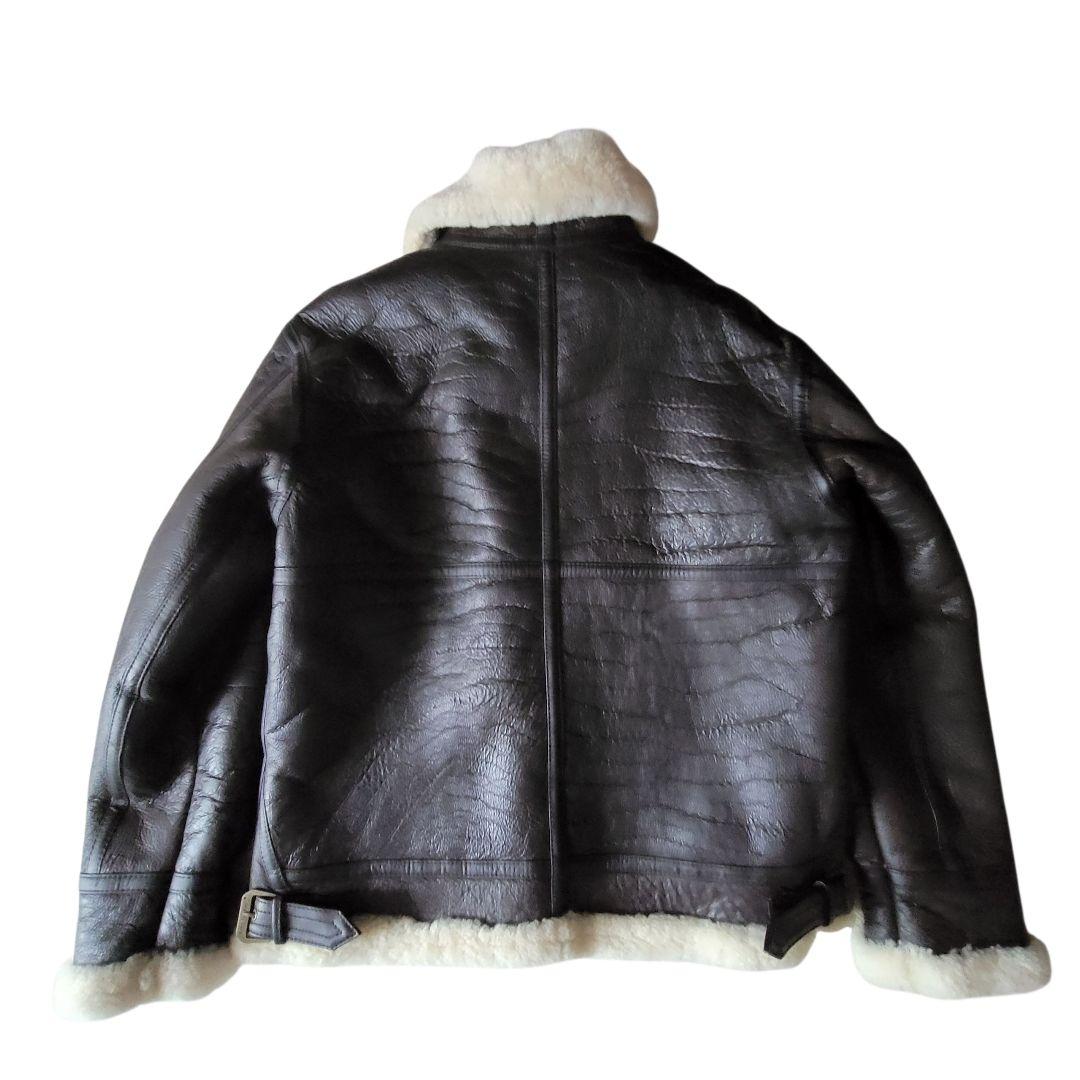 B-3　フライトジャケット　羊ムートン　 ダークブラウン　L　美品