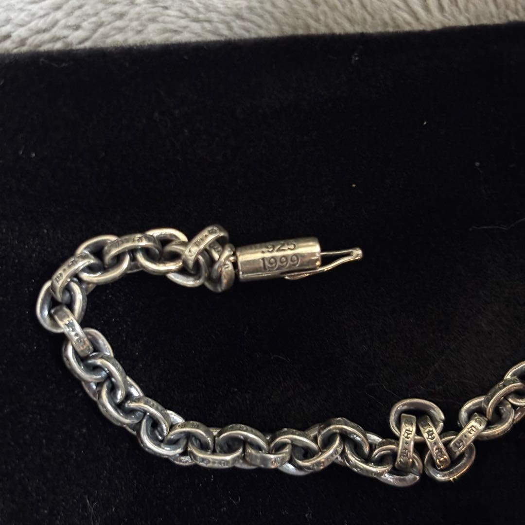 クロムハーツ　ペーパーチェーン シルバーブレスレット　メンズ7インチ