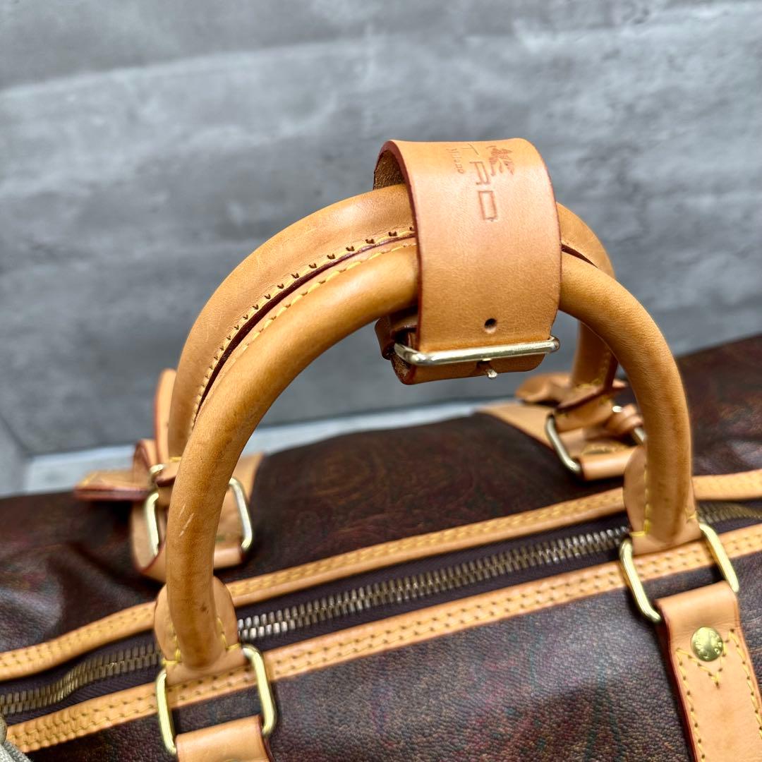 エトロ ETRO ペイズリー柄 ボストン バッグ 2way ショルダー