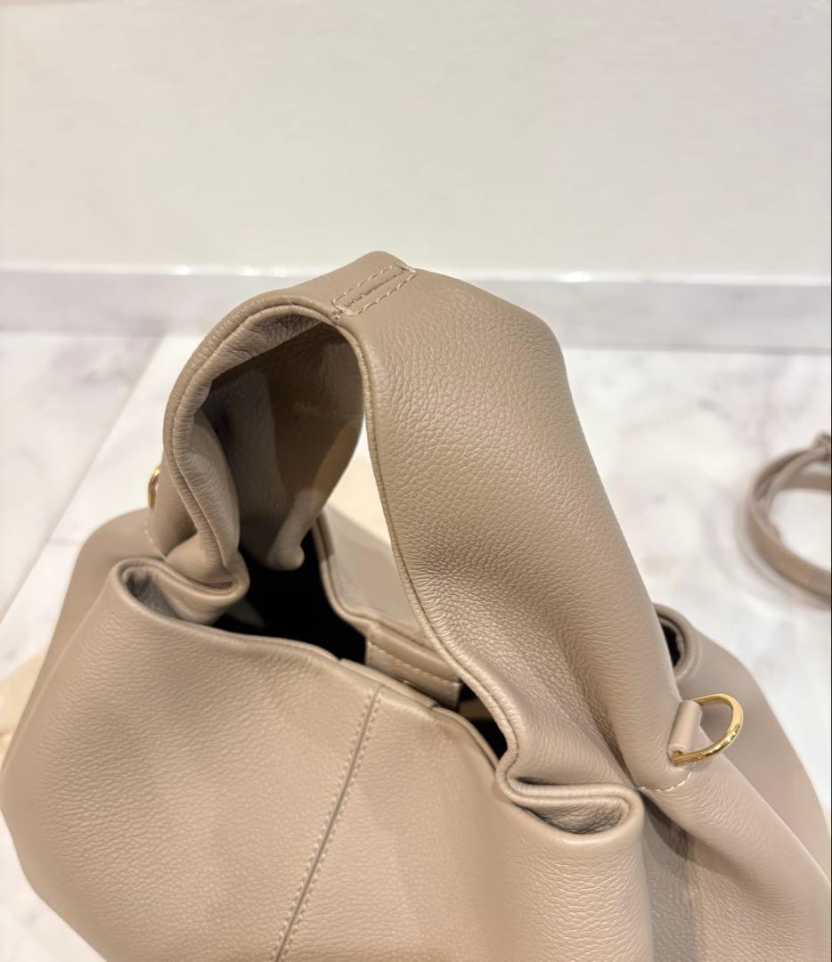 polene Numero Neuf Mini グレー ショルダーバッグ