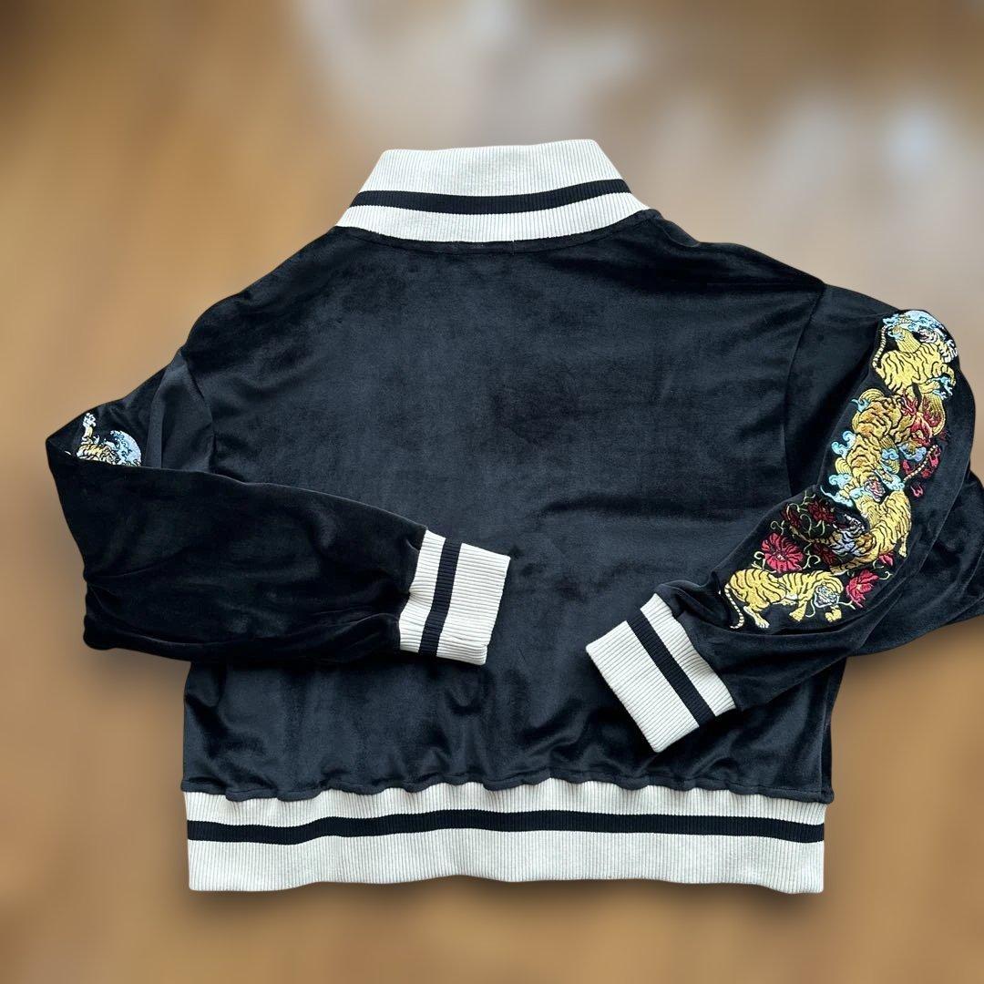 チュウカタベタイ　ベロアスカジャン　メンズXLサイズ