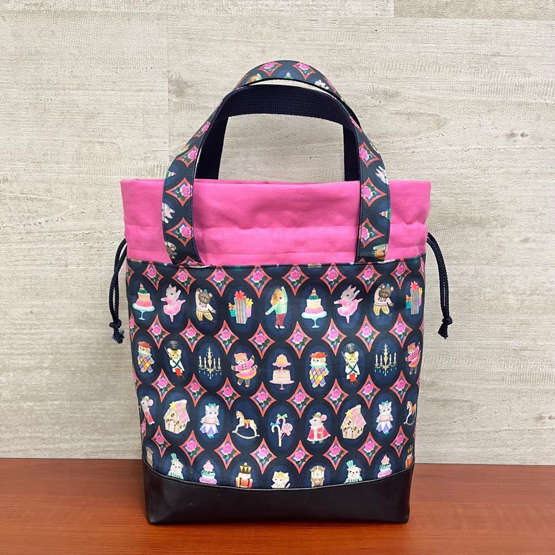 yukiemonハンドメイド　新作セミオーダー　ビッグトート＆巾着バック②