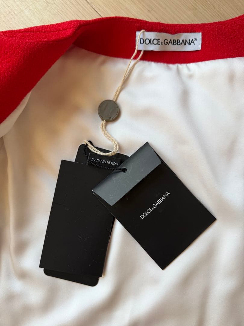 DOLCE&GABBANA 花柄刺繍 赤 コート