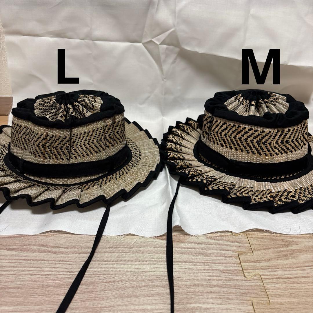 Lorna Murray フリル付き麦わら帽子 L