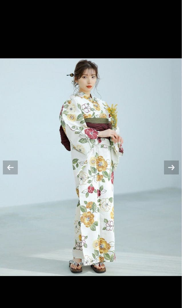 花柄浴衣・帯セット Dita