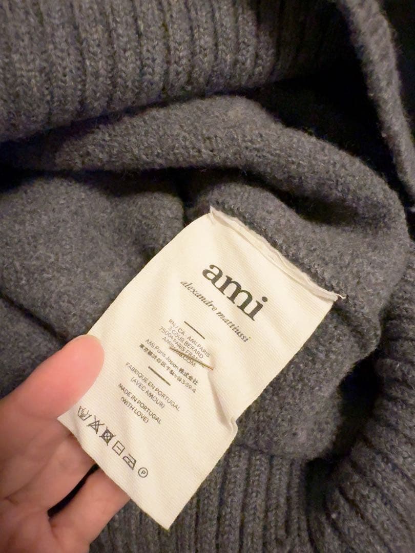 【正規品】ami グレー タートルネックセーター