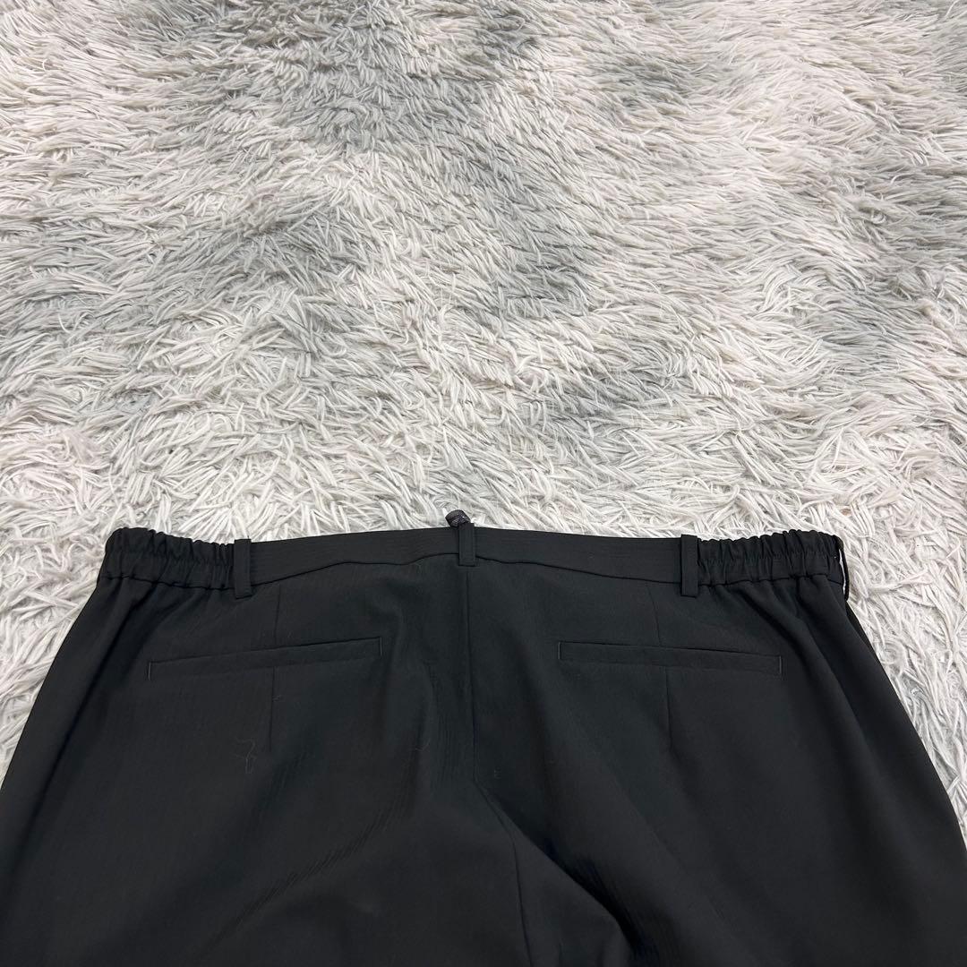 m6733【美品 SOFFICE】3L パンツスーツ上下 洗濯可 ストレッチ 黒