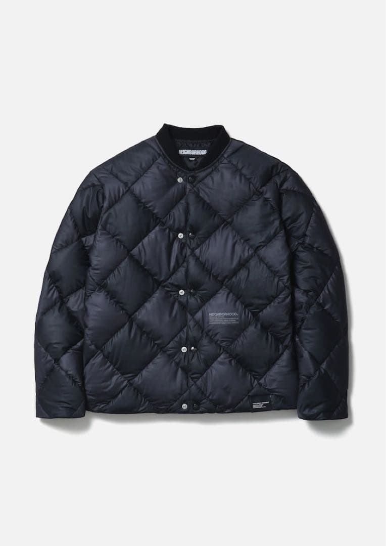 ジャケット・アウター NEIGHBORHOOD CHECKER DOWN JACKET L BLACK
