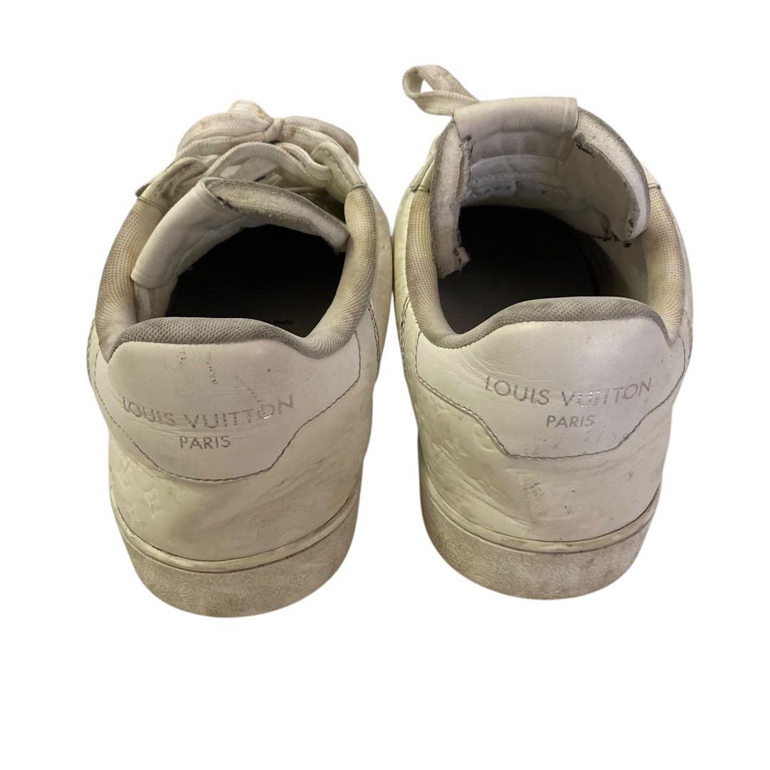 【メ01129-59】Louis Vuitton ホワイトスニーカー 使用感あり