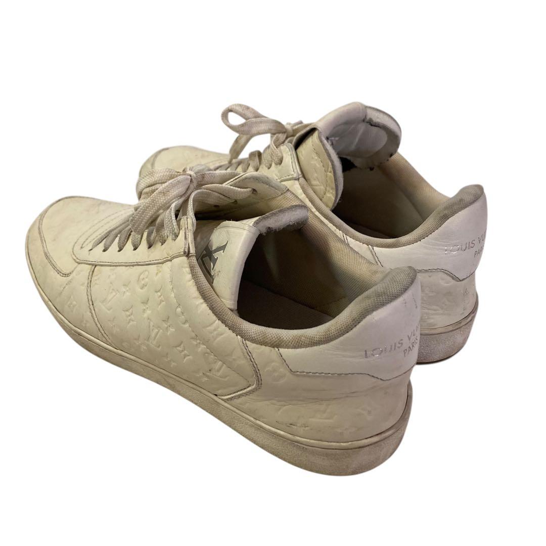 【メ01129-59】Louis Vuitton ホワイトスニーカー 使用感あり