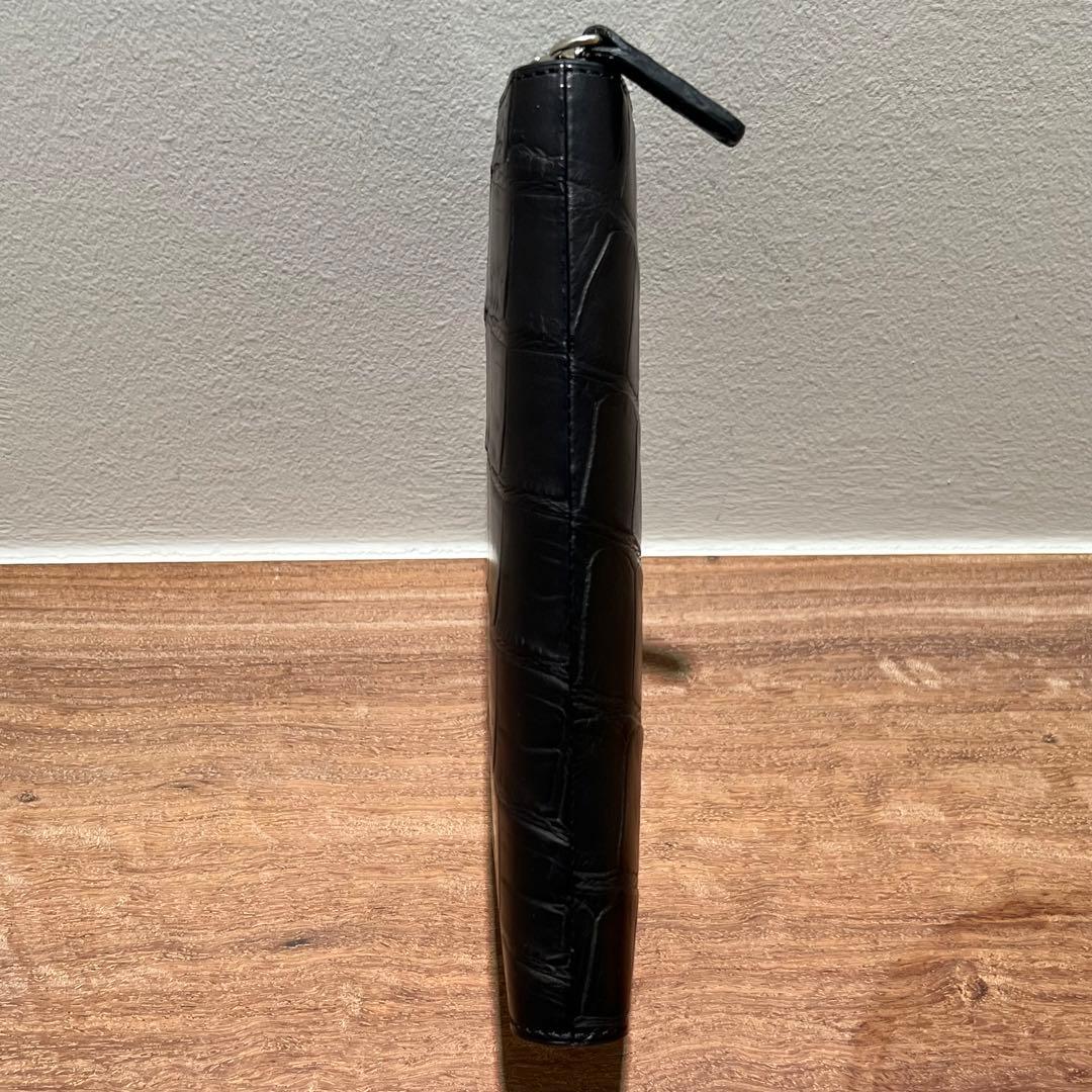 【新品未使用品】ダビデアルベルタリオ 長財布 クロコダイル 黒 ラウンドジップ