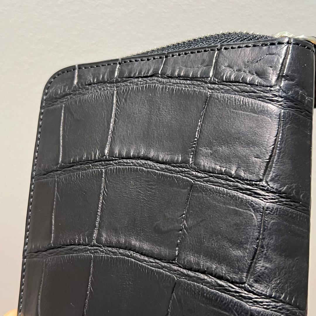 【新品未使用品】ダビデアルベルタリオ 長財布 クロコダイル 黒 ラウンドジップ