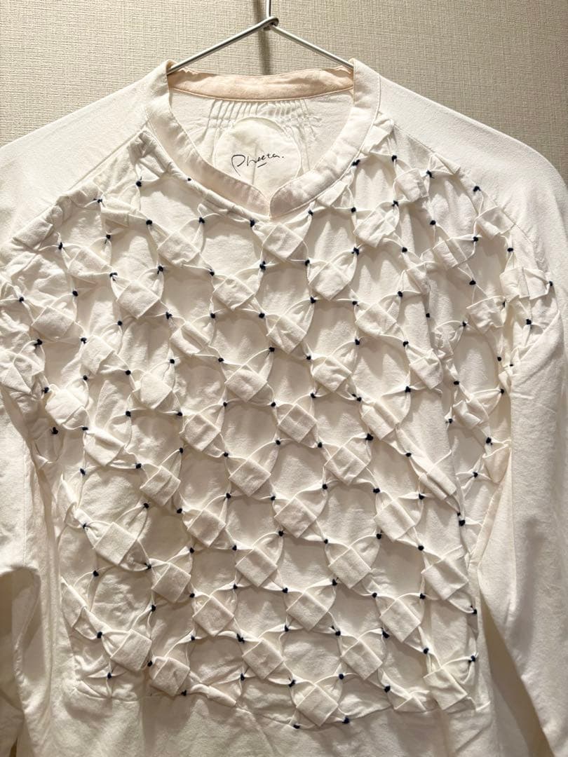 pheeta フィータ　タック　刺繍　シャツ　ブラウス