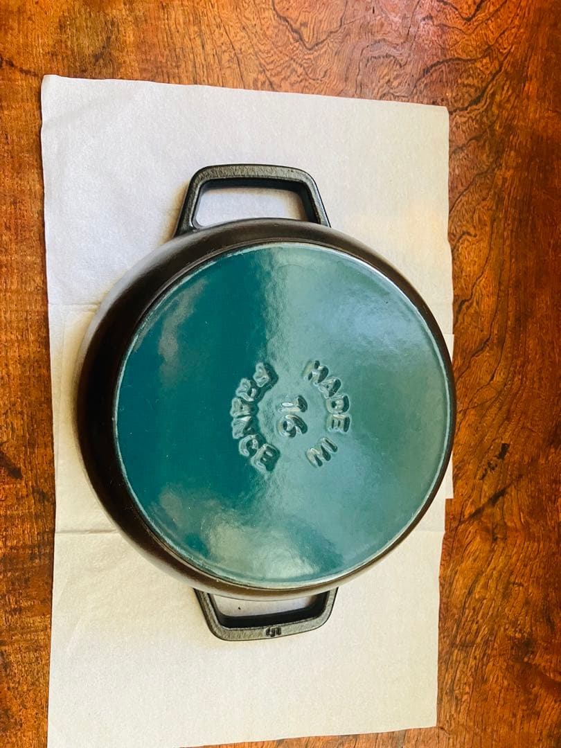 ストウブstaub　WA-NABE 16センチ　ブラック　鋳物ホーロー鍋