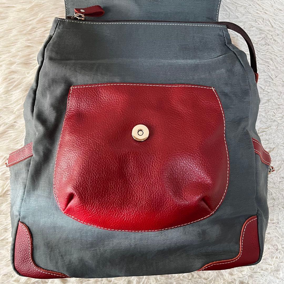 【新品未使用】ジェノヴァ　イマイバッグ　レザー　ナイロン　バックパック　リュック