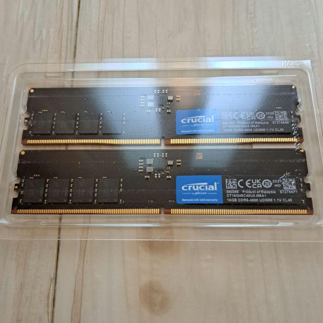【即日発送】Crucial 16GB×2 DDR5-4800