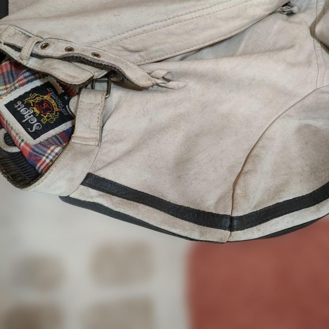 現行タグモデル　ダメージ加工　Schott 立襟 シングルライダース　上野商会