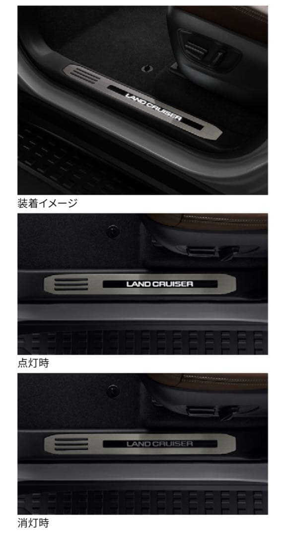 【最終値下げ】ランクル250 純正オプションイルミネーションスカッフプレート