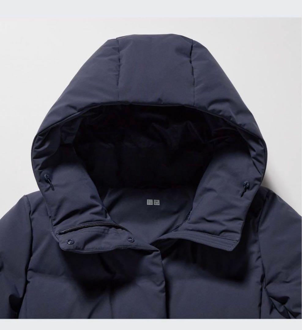 【美品】UNIQLO シームレスダウンロングコート　サイズS ブラック