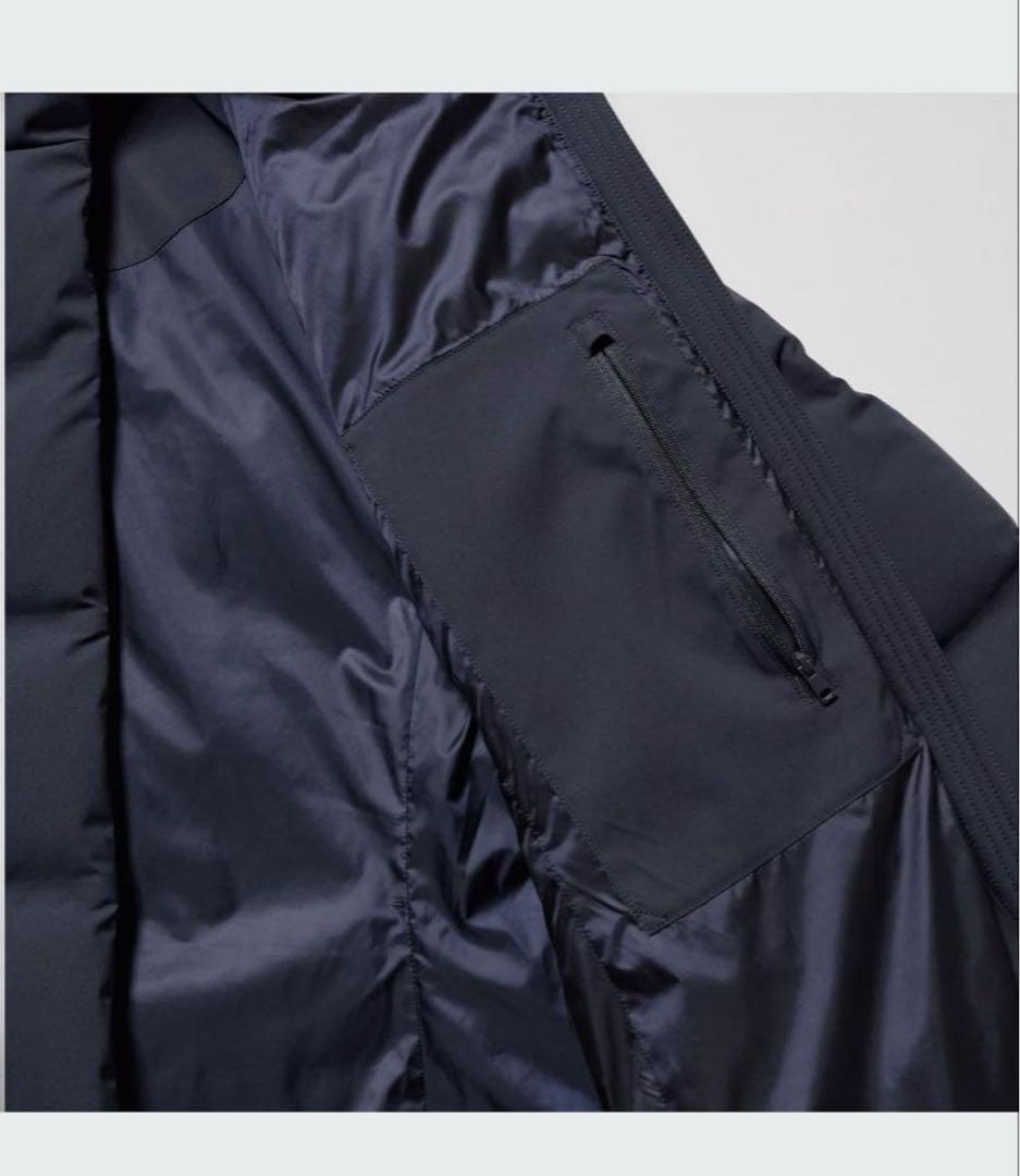 【美品】UNIQLO シームレスダウンロングコート　サイズS ブラック