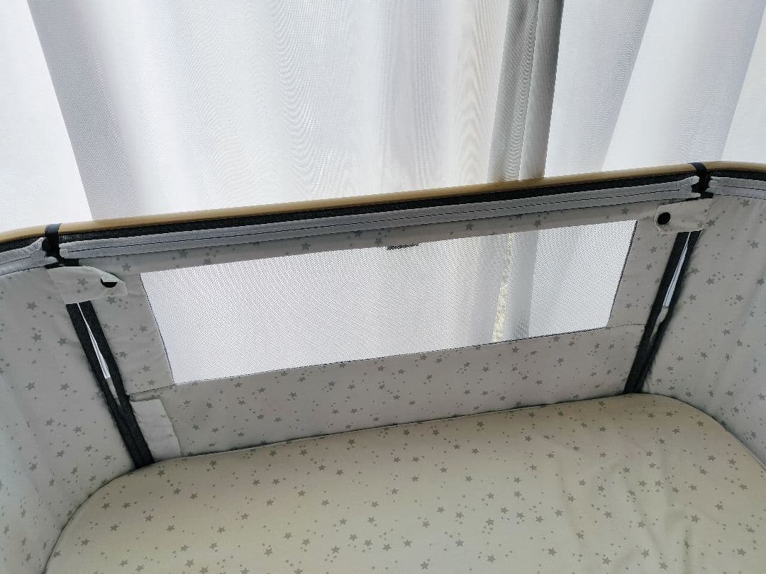 HZDMJ ベビーベッド 折りたたみ グレー 持ち運び可能