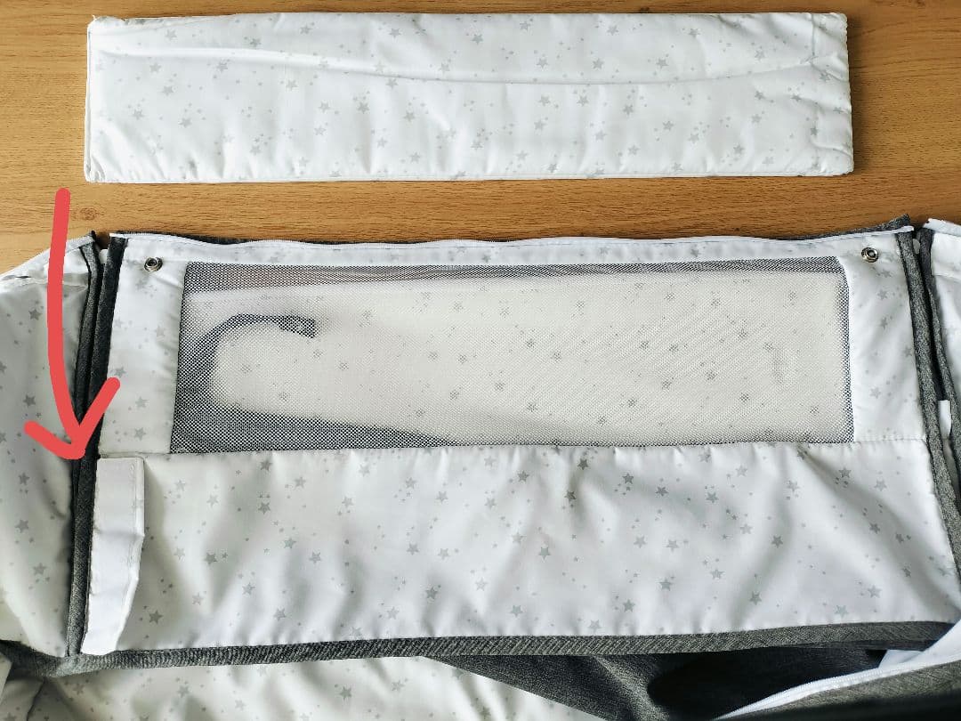 HZDMJ ベビーベッド 折りたたみ グレー 持ち運び可能