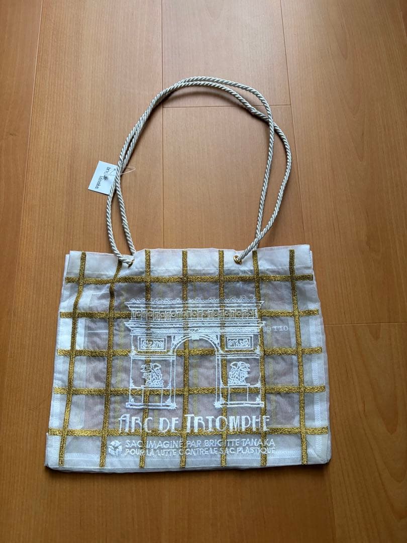 新品　ブリジットタナカ　オーガンジーバッグ 凱旋門　トート
