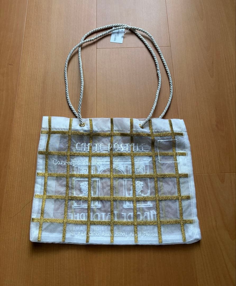 新品　ブリジットタナカ　オーガンジーバッグ 凱旋門　トート