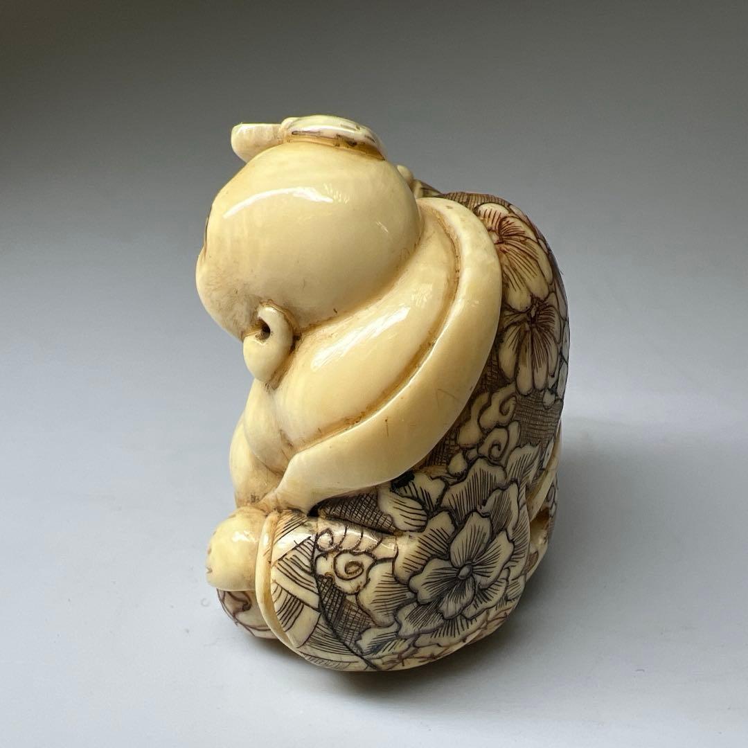 極上布袋根付　41g 東Y8-0206☆2F