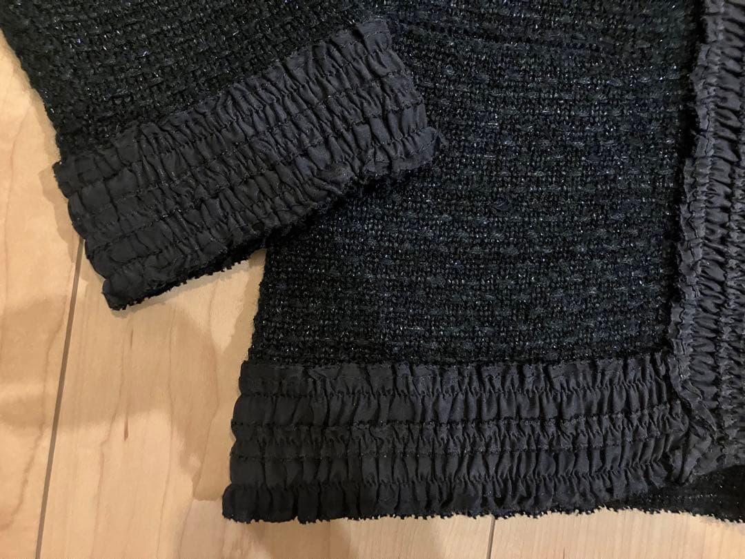 ほぼ未使用　TOCCA トッカ　ラメツイードニットジャケット　ニットカーディガン