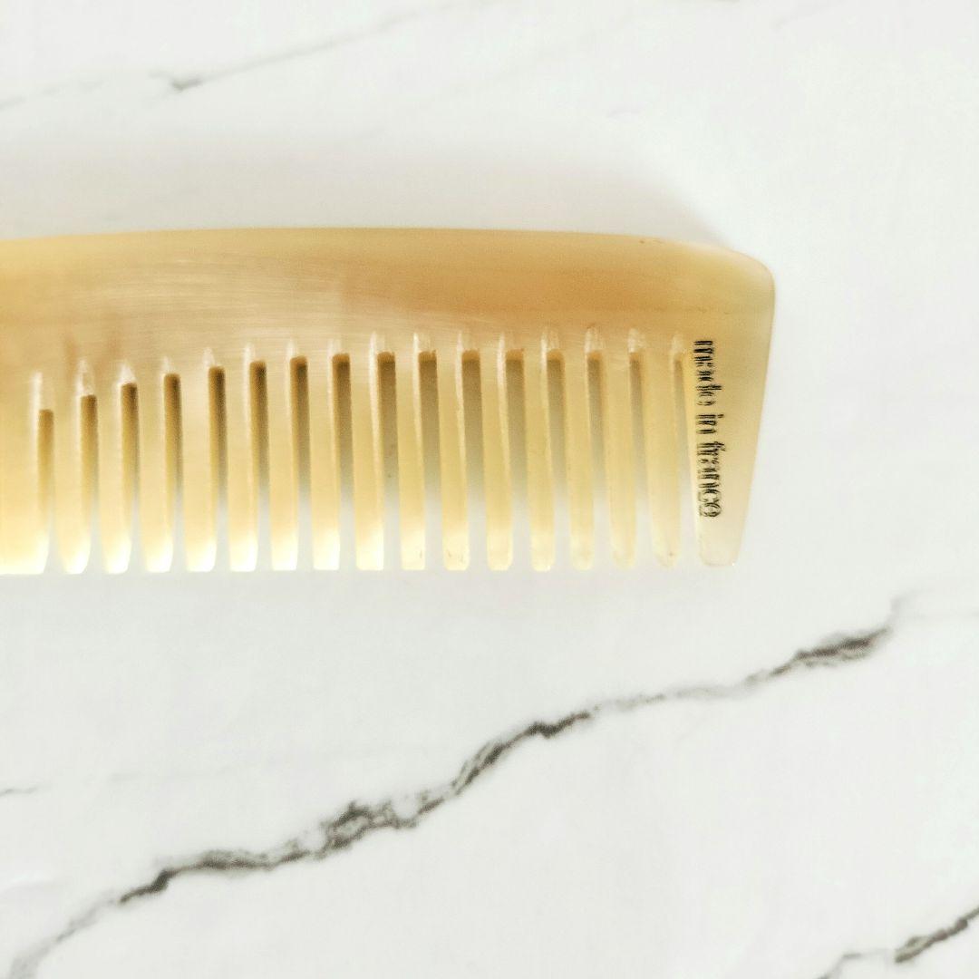 美品☆HERMES エルメス☆コーム 櫛 バッファローホーン ケース付