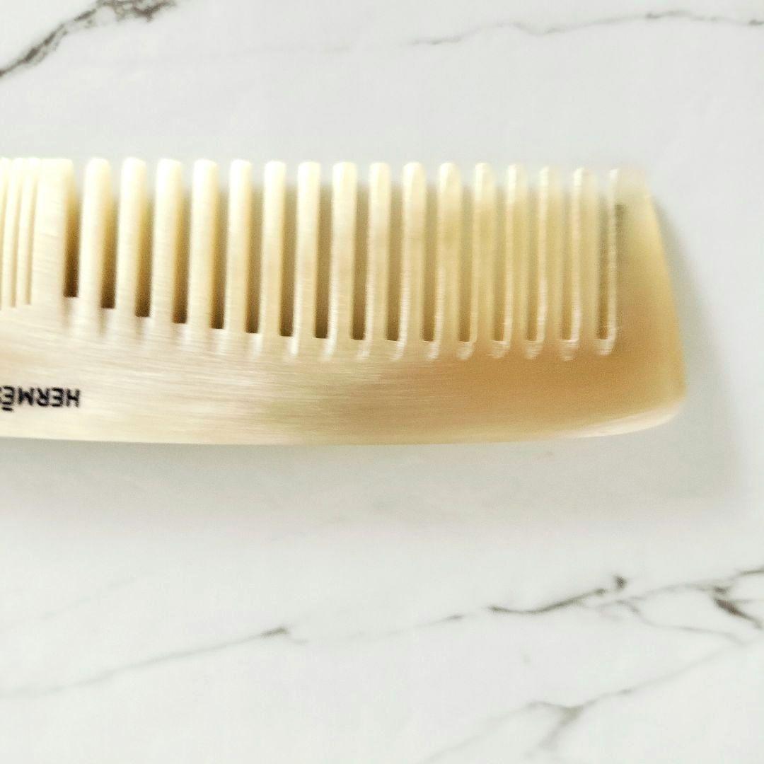 美品☆HERMES エルメス☆コーム 櫛 バッファローホーン ケース付