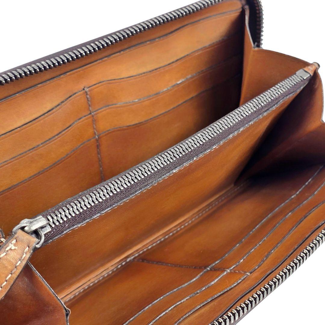 美品 ベルルッティ Berluti カリグラフィ ラウンドファスナー 長財布