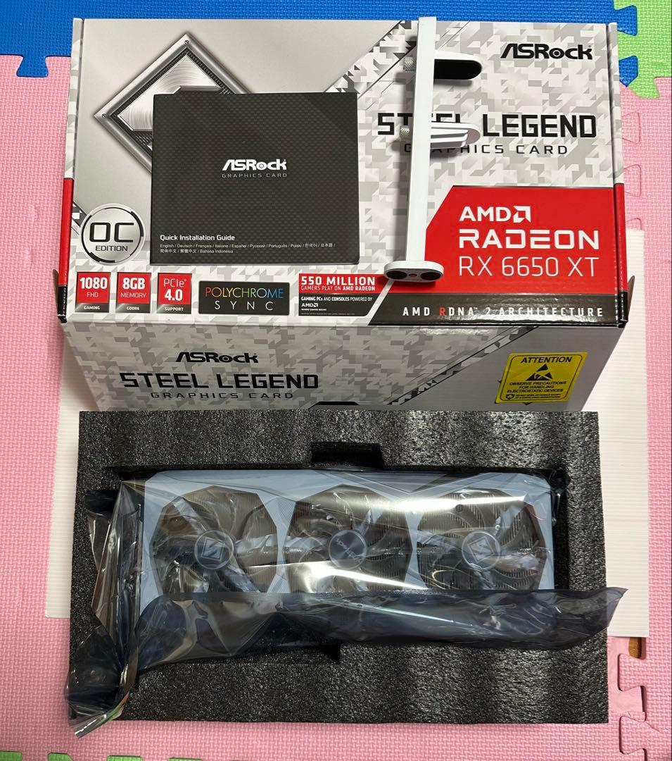 グラフィックボード・グラボ・ビデオカード AMD RadeonRX 6650 XT Steel Legend 8GB OC