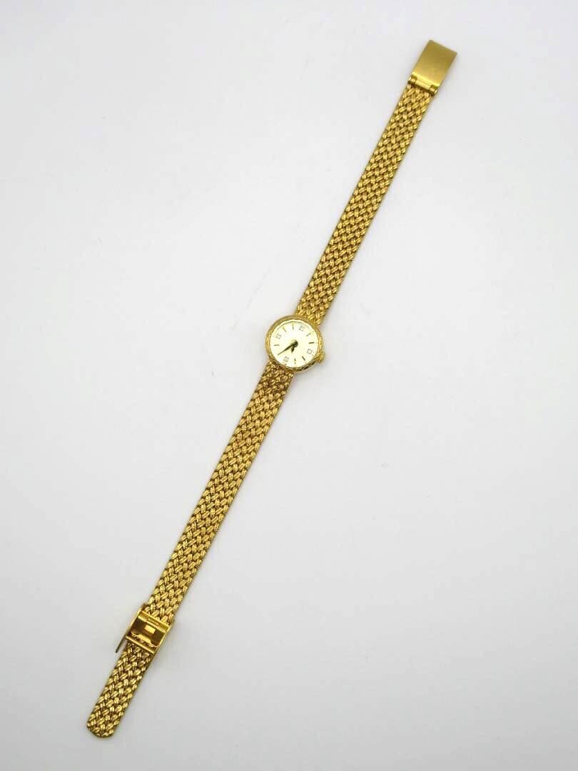 agete アガット ラウンドフェイスジュエリーウォッチ ゴールド 時計 ダイヤ