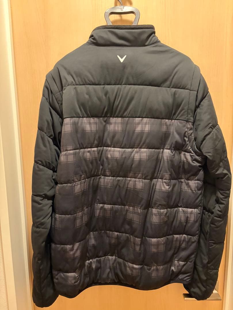 【最終値下】キャロウェイチェックプリントスターストレッチ2WAY中綿ブルゾン3L