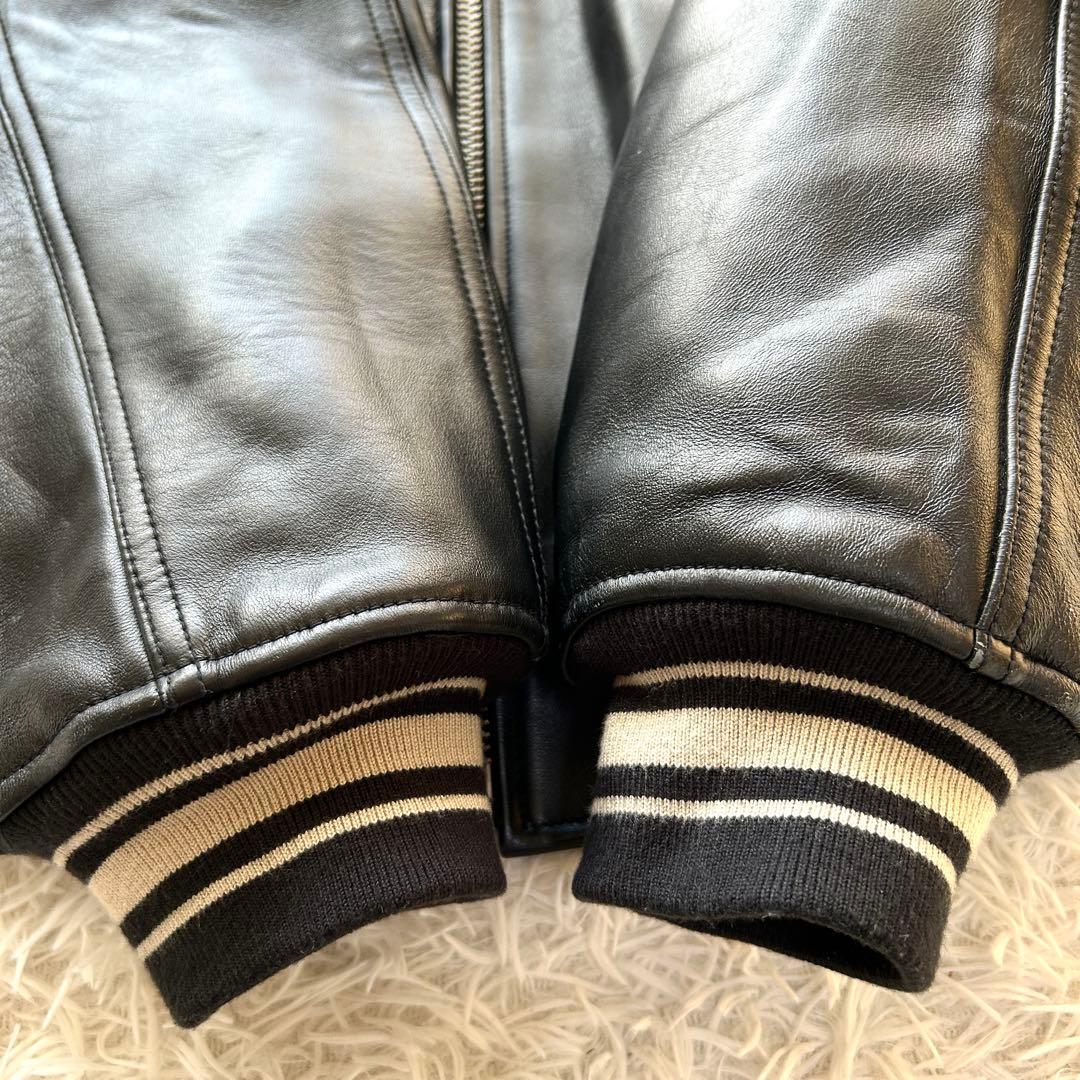 【希少2XL】アヴィレックス　50周年　バーシティジャケット レザージャケット