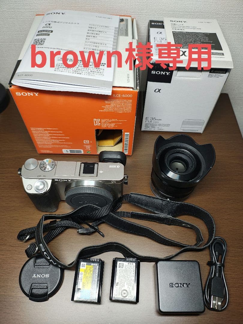 【brown】SONY α6000 ボディ　SEL35F18 レンズ