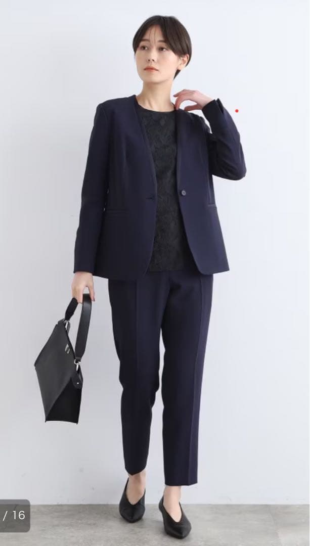 INDIVI／V.A.I ネイビー パンツスーツ L