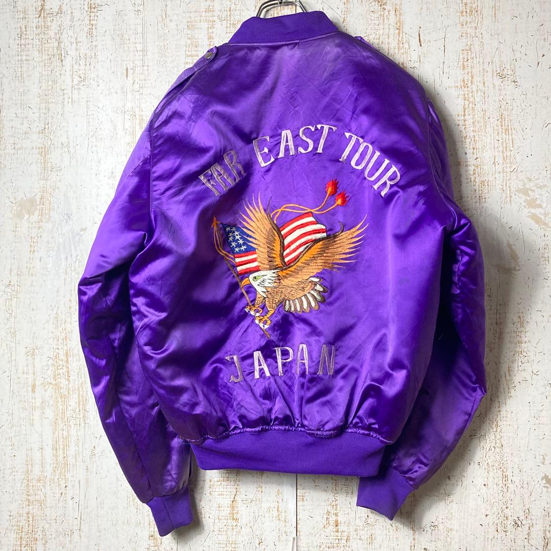 90s韓国製ビンテージ スカジャン MA1 L-2イーグルジャパン アメリカ古着