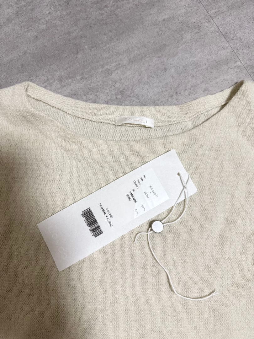 S*様 COMOLI ウール和紙コモリニット ECRU