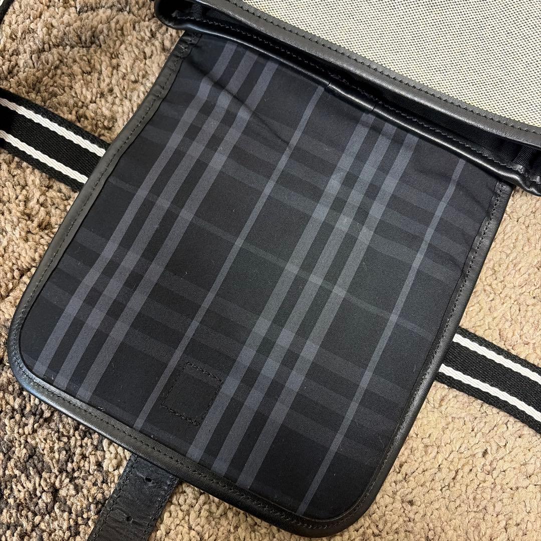 グレー キャンバス ショルダーバッグ