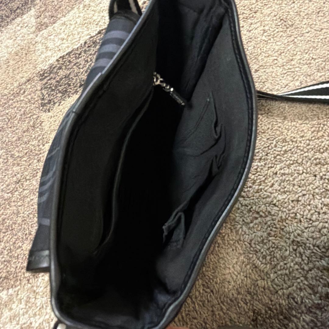 グレー キャンバス ショルダーバッグ