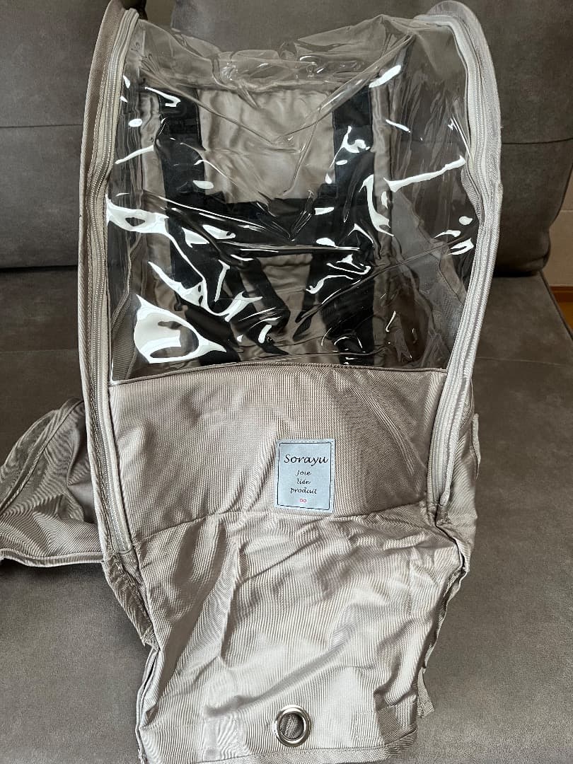 Sorayu　チャイルドシート用レインカバー グレージュ　前後セット　使用２年