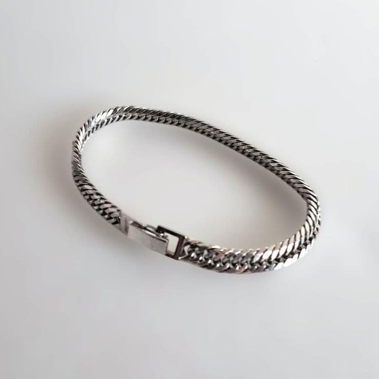 シルバー925　21cm強　ブレスレット　喜平　チェーン